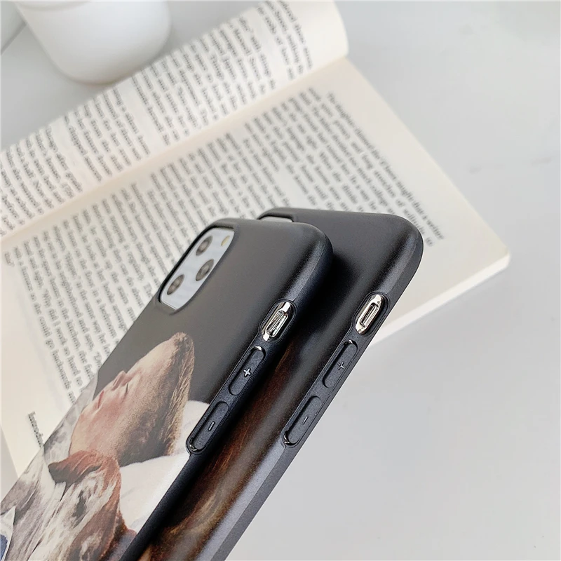Ретро милый спящий детский телефон чехол для iphone 11PROMAX XS Max чехол для iphone X XR 8 7 6 Plus чехол Матовые чехлы IMD Capa Fundas