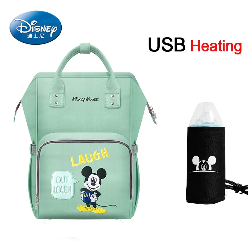 Сумка для подгузников disney, рюкзак, USB бутылочка, изоляционные сумки, Минни, Микки, большая емкость, для путешествий, Оксфорд, для кормления ребенка, Мумия, сумочка - Цвет: B111