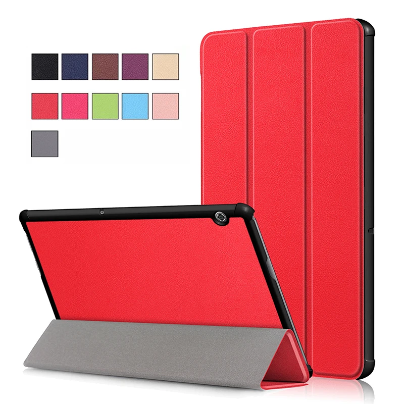 

Ultra Slim Flip PU Leather Stand Protective Cover Case Skin For 10.1" HUAWEI Mediapad T5 10 AGS2-W09 L09 L03 AL00 Tablet