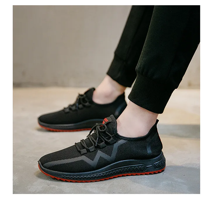 Summer 19 New Style Korean-style Trend Old Beijing Cloth Shoes Men's Sports Casual Breathable Fly Woven MEN'S SHOES Manufacturer