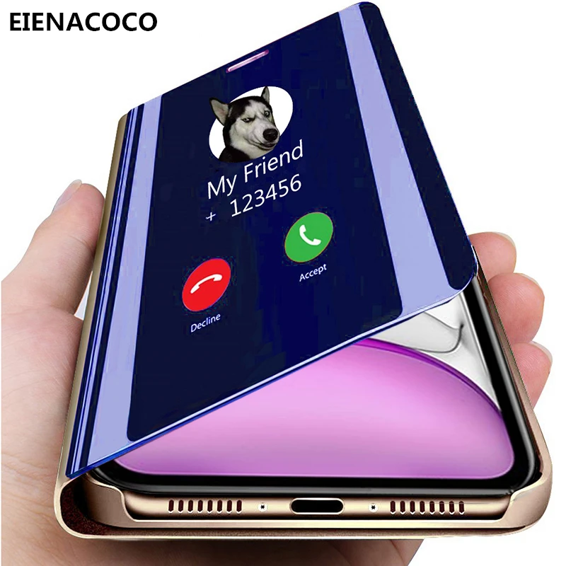 Умный зеркальный чехол для Samsung Galaxy A10 A20 A30 A40 A50 A70 A80 A90 A51 A71 S20 Plus с откидной крышкой