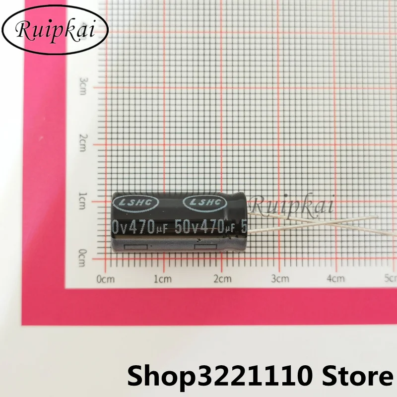 40pcs 470UF 50V 10x22mm 10x20 Aluminum Electrolytic Capacitor 50V 470UF DL series 105
