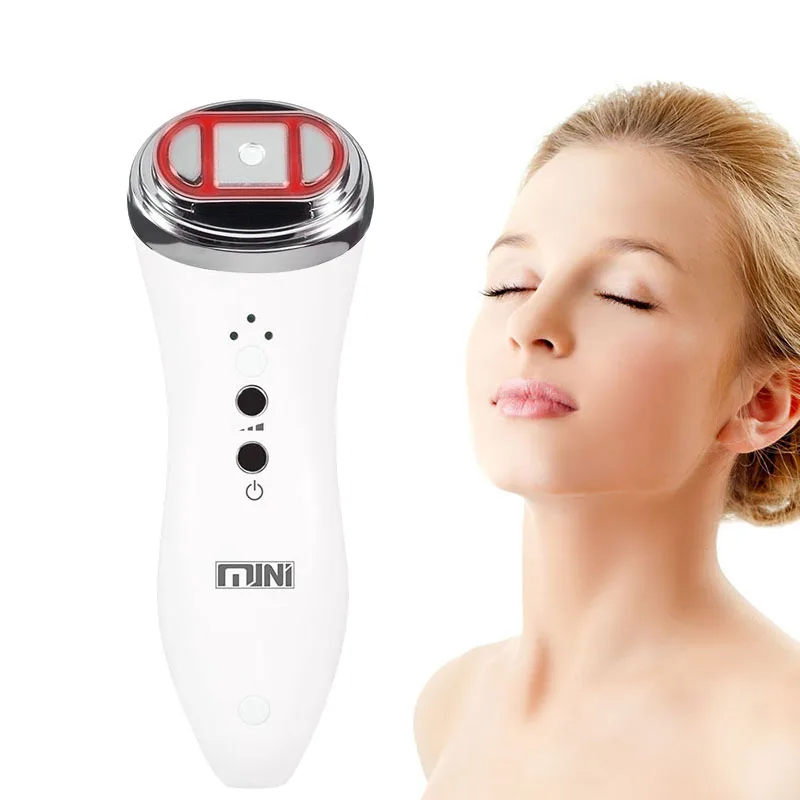 Mini Hifu Ultrasonic Bipolar RF Radio Frequency Facial Lifting SkinTightening Machine Anti Wrinkle Face Rejuvenation Beauty Care