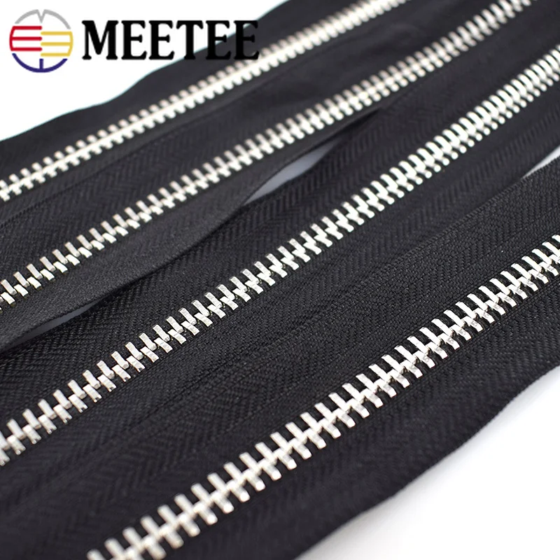 1pc Cremallera Metal 8# Double Slider Zippers New Open End Zipper For Sewing Down Coat Garments Accessories|Молнии| |