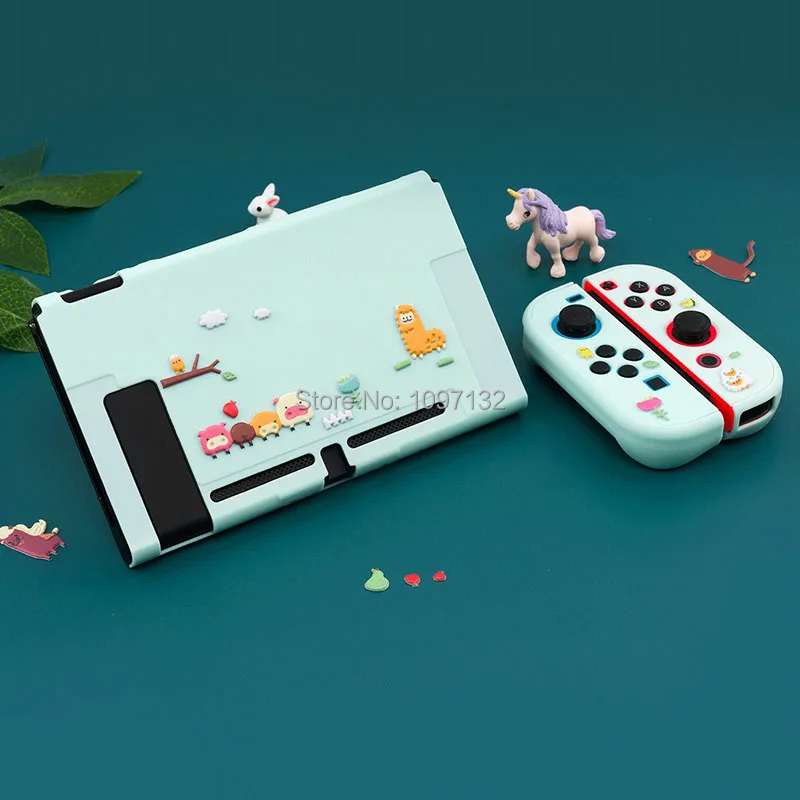 Милые 3D наклейки с животными для Nintendo Switch Shell switch Lite консоль джойстика