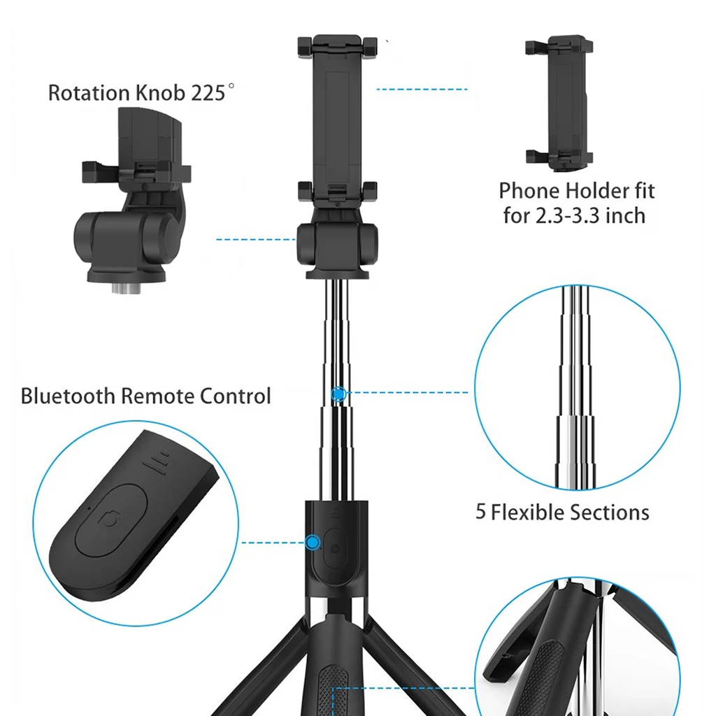 Mini 3 In 1 Selfie Stick Tripod With Bluetooth Remote Shutter Extendable Selfie Tripod Cell Phones Tripod Stand Universal Mini 3 In 1 Selfie Stick Tripod With Bluetooth Remote Shutter Extendable Selfie Tripod Cell Phones Tripod Stand Universal