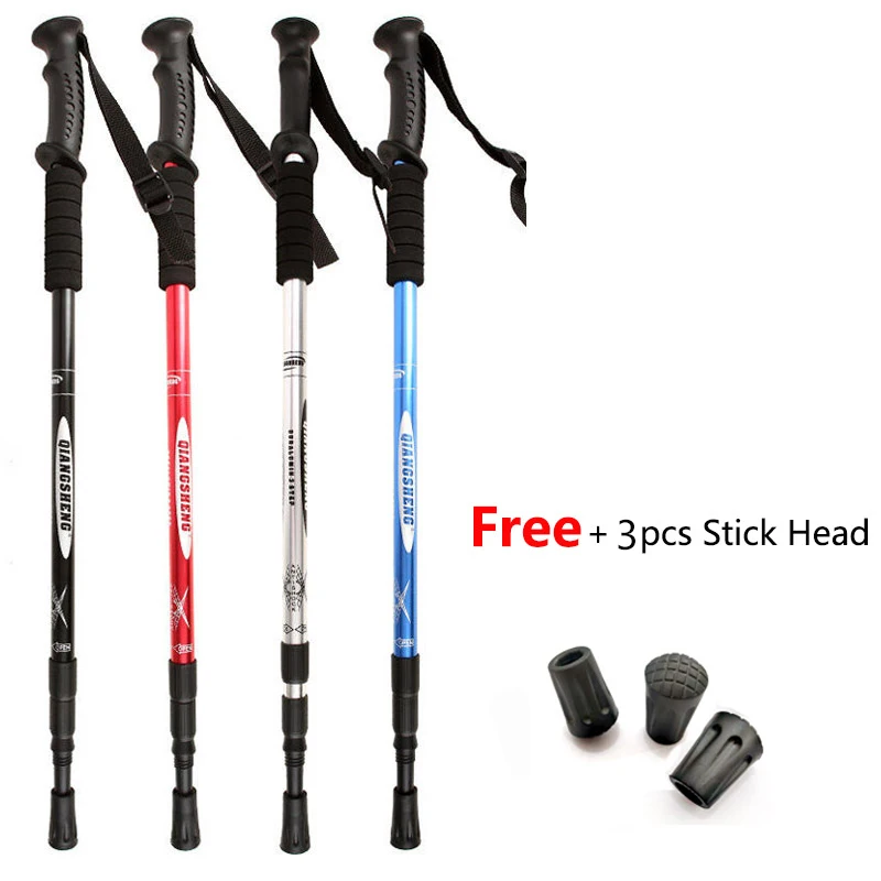 

Anti Shock Nordic Walking Sticks Adjustable Telescopic Trekking Hiking Poles Outdoor Tool Ultralight Scandinavian Walking Sticks