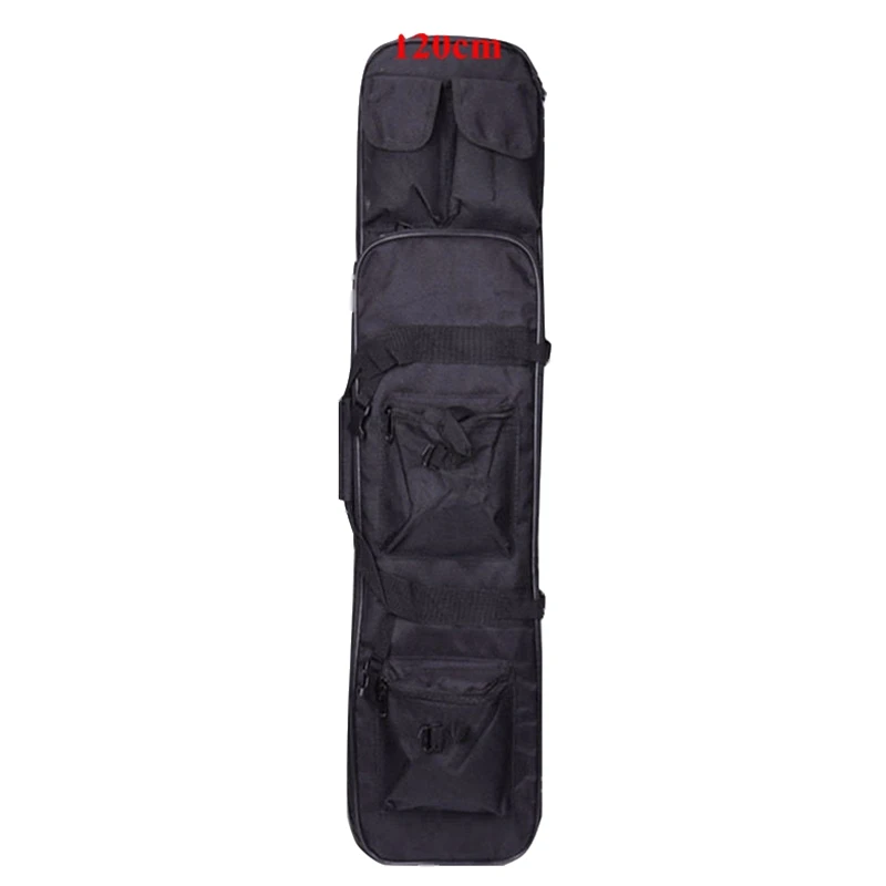 120cm black Tactical Hunting Rifle Cace 85cm 100cm 120cm Military Outdoor Double Nylon Bag Carbine Gun Cace Backpack Shooting Air Rifle Bags - Цвет: 120cm black