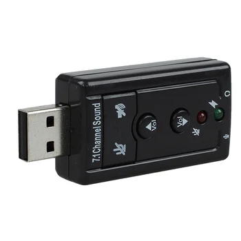 

Black Sound Card 7.1 External USB 2.0 o Adapter Drivers CD