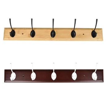 

Bedroom Furniture Coat Rack Clothes Hanger Hooks Closet Bamboo Hat Rack Coat Hanger Wall Hook