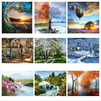 

Painting By Numbers The Great Earth Coloring Hand Painted Home Wall Art Kits Drawing Canvas DIY Oil Painting Pictures By Numbers