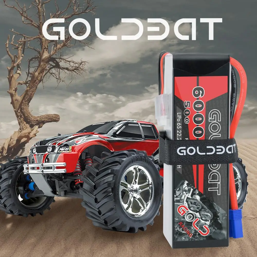 GOLDBAT 6S 6000mAh 22,2 V 50C LiPo RC Батарея с EC5 Plug and XT90 Разъем для RC автомобиль грузовик радиоуправляемая автомодель трагги RC Heli RC самолет Drone