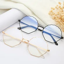 С защитой от синего света очки Для женщин Для мужчин Металл Блокировка излучения компьютера, очки для снятия признаков усталости с глаз очки оболочки Форма очки