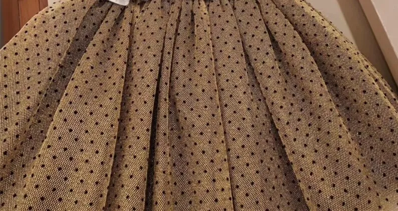 Golden Skirt BP style/ г. осенний комплект одежды, однотонный белый свитер Топ+ красная юбка для маленьких девочек, брендовый шерстяной свитер с вишенками - Цвет: Golden Skirt