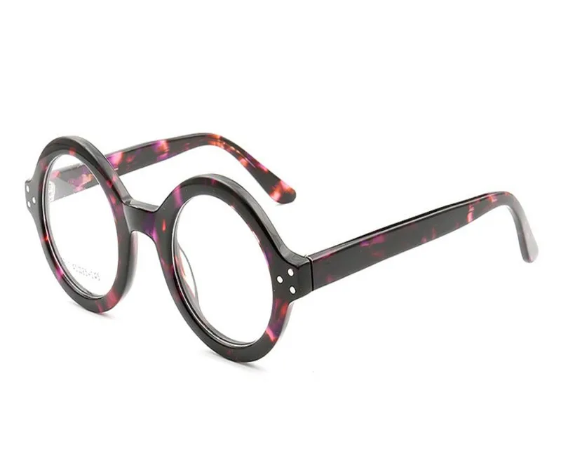 Round Frame Retro Fashion Unisex New Acetate Full Rim Optical Eyeglasses Clear Lens Brand Myopia Eyewear Spectacle Women Men