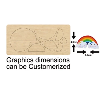 

3D Rainbow Clound moulds die cut accessories for Leather paper felt Steel Punch -leather crafts Wood laser dies