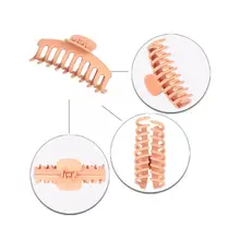 Plastic Non-slip Hairpin Women Matte Colorful Large Bath Ponytail Hair Claw Clip