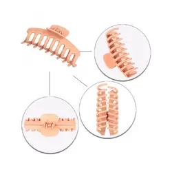 Grampo de garra de cabelo de rabo de cavalo de banho grande colorido matte