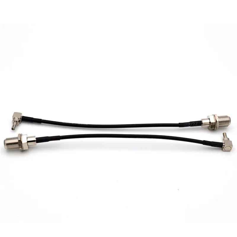 100pcs F Type Female Jack to CRC9 male Right Angle