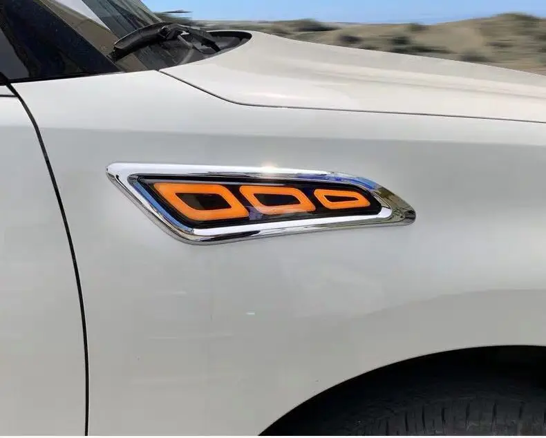 СВЕТОДИОДНЫЙ DRL, световая сигнальная лампа с поворотом, боковые отверстия для Nissan Patrol Y62 Armada аксессуары