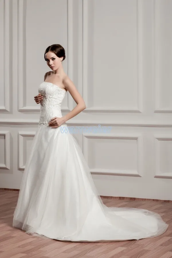 vestido de festa longo, Хит, хорошее качество, маленький поезд, Индивидуальный размер/цвет, Белое Бальное Платье, белые свадебные платья