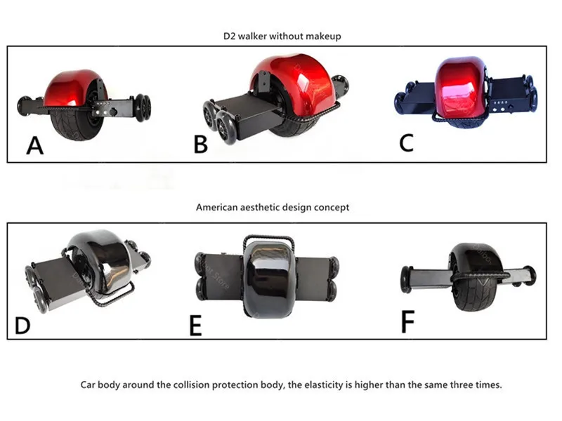 Daibot Electric Unicycle One Wheel Self Balancing Scooters 10 Inch 500W 60V Adults Electric Monowheel Scooter With Assist Wheel (15)