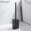 Bathroom Toilet Brush Holder Set Black Square Clean Tool Durable Vertical Toilet Brush Bathroom Cleaning Accessories WB8703 ► Photo 2/6