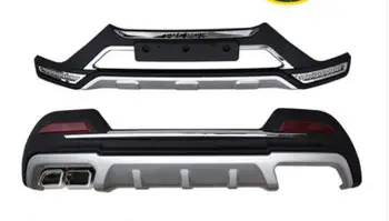

Car Styling2015- For Hyundai Tucson ABS Front Rear Bumper Protector Skid Plate CoverRear Bumper Guard Protector Skid Plate