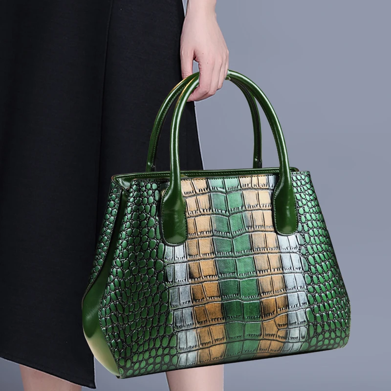 

Serpentine Pattern Women Handbags Luxury Handbags Women Bags Designer Big Capacity Genuine Leather Clutch Hand Bag Louis Brand