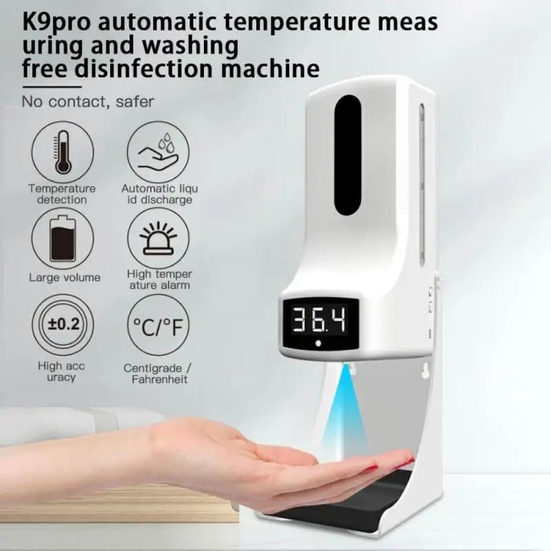 K9pro Intelligent Automatic Sensing Temperature Disinfection Machine Wall-Mounted Infrared With Voice Soap Liquid Device | Обустройство