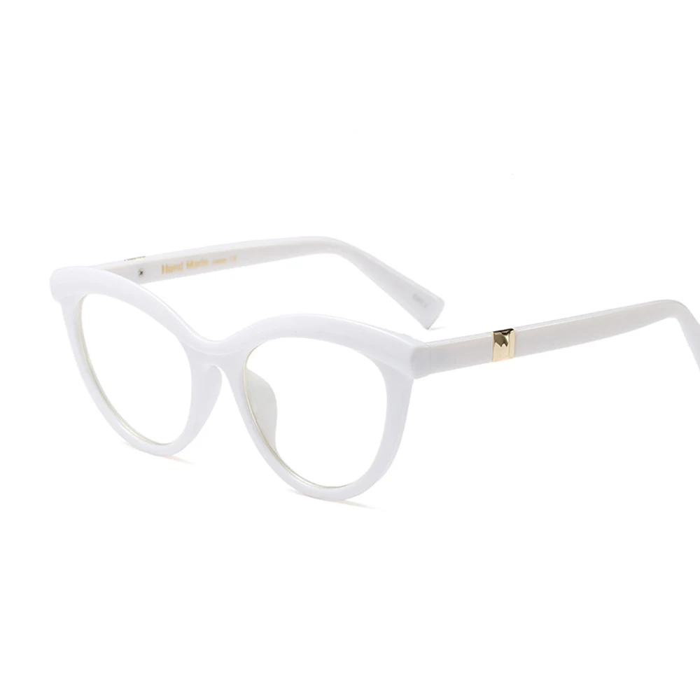 Clear Lens Women Glasses Small Cateye Frame Fashion Glasses Eyewear Reading Glasses Free Dropshipping - Цвет оправы: white