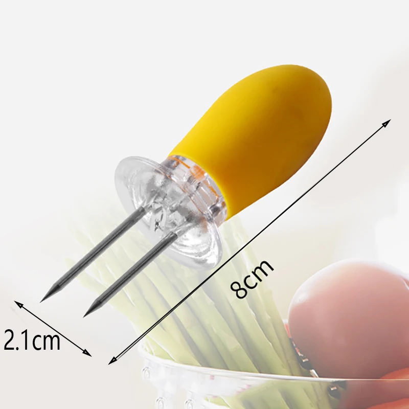 10pcs Corn Forks Heat-resistant Small Stainless Steel Corn Holders Food Forks BBQ Tool for Picnic Camping Barbecue corn fork bbq tool