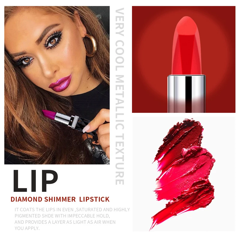 Waterproof Long Lasting tattoo nude matte lipstick Brand Lips tint Makeup labiales batom maquiagem Glitter lip 2