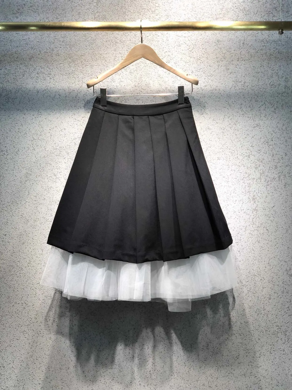Новая женская модная Сексуальная плиссированная сшитая двойная сетчатая юбка 1014