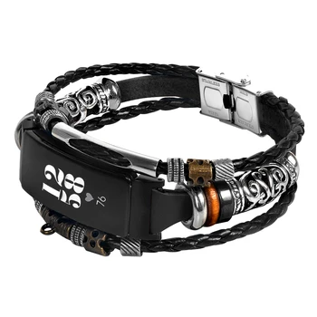 

For Huawei Honor Band 5 Band 4 Strap Fashion Ethnic Style Watchband Retro Beaded Braid Bracelet For Honor Band 5 4 Watch Band