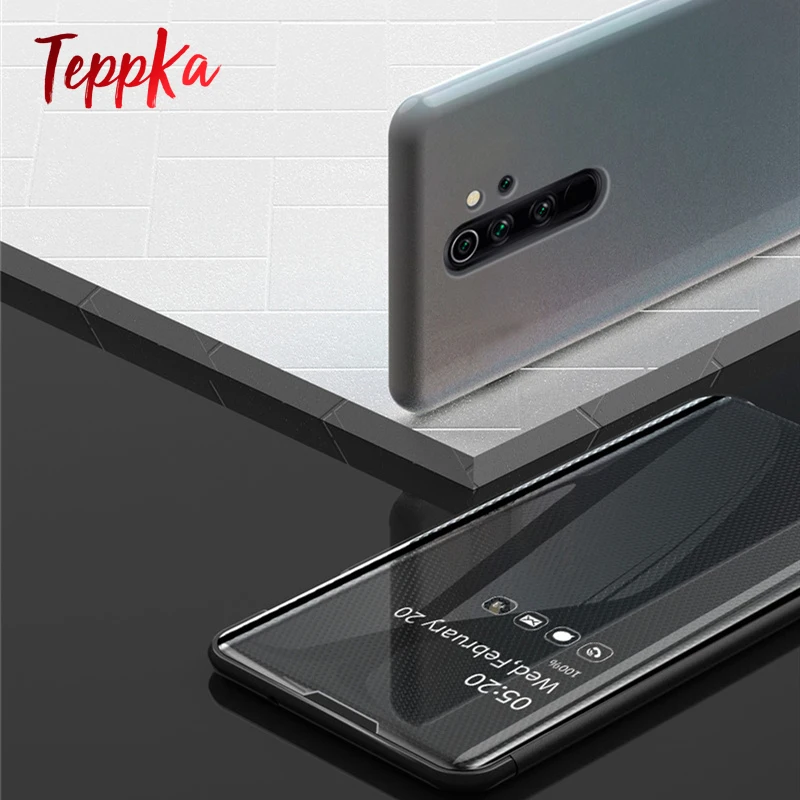 Новый Умный зеркальный флип чехол для Xiaomi redmi note 8 pro Роскошный PU 7 Pro Coques| |