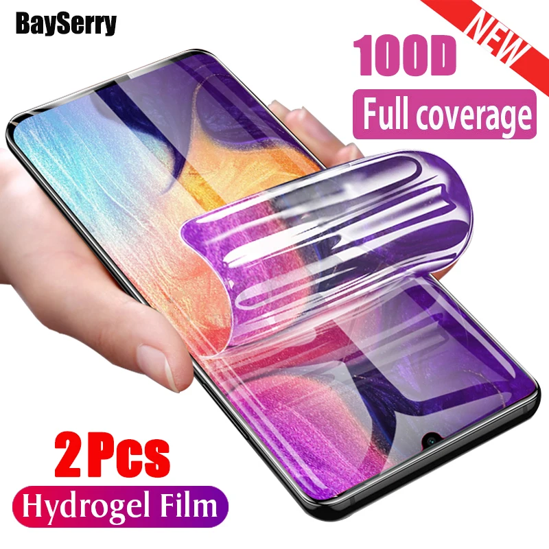 2 шт. 100D гидрогель пленка для Samsung Galaxy S21 S20 S10 S9 S8 плюс 5G Защитная экрана Note 20 10 9 Plus