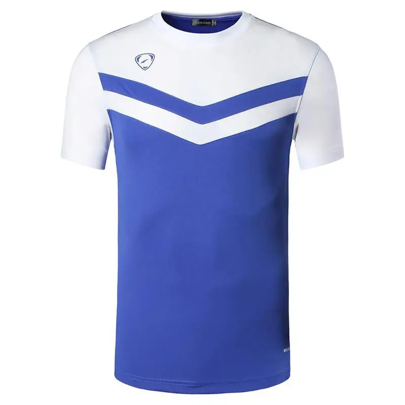 

Jeansian Мужская Спортивная футболка, футболки, топы для бега, тренажерного зала, фитнеса, тренировок, футбола, быстрая посадка, LSL146, синего цвет...