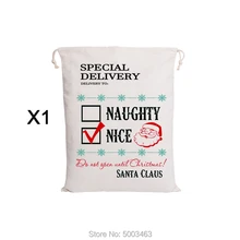 1 шт. Санта-Мешки 6 стилей Рождественский мешок праздничные вечерние Детские принадлежности фабричные холщовые сумки высокого качества Рождественский подарок 40x50 см