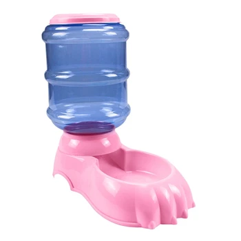 

Automatic Pet Food Dispenser Dog Cat Breeder Food Bowl Pet Supplies Dog Food Bowl Large Capacity Pink