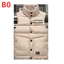 B0, новинка, классический мужской зимний жилет, безрукавка, уличная одежда, стоячий воротник, мужской популярный корейский стиль, дикие Модные топы