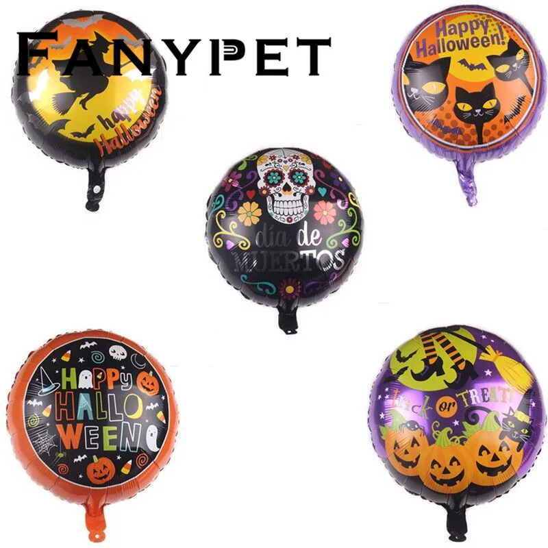 50pcs Jack Skellington Balloon 18inch round Nightmare Before Christmas Halloween Skeleton Skull Party Decoration Supplies Photo - Цвет: Светло-желтый