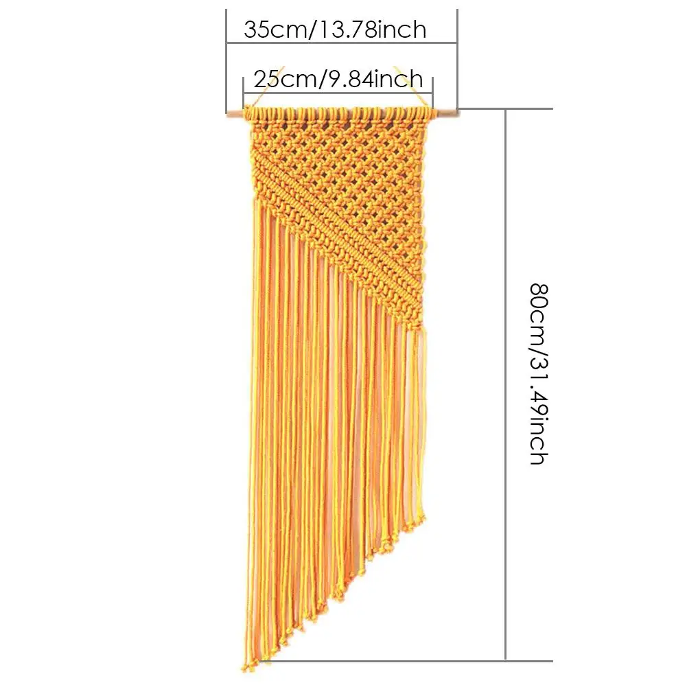 Украшение для дома богемное макраме Тканое Настенное подвесное Бохо комнатное гобелен с геометрическим рисунком Скандинавское искусство красивое украшение комнаты подарок - Цвет: B