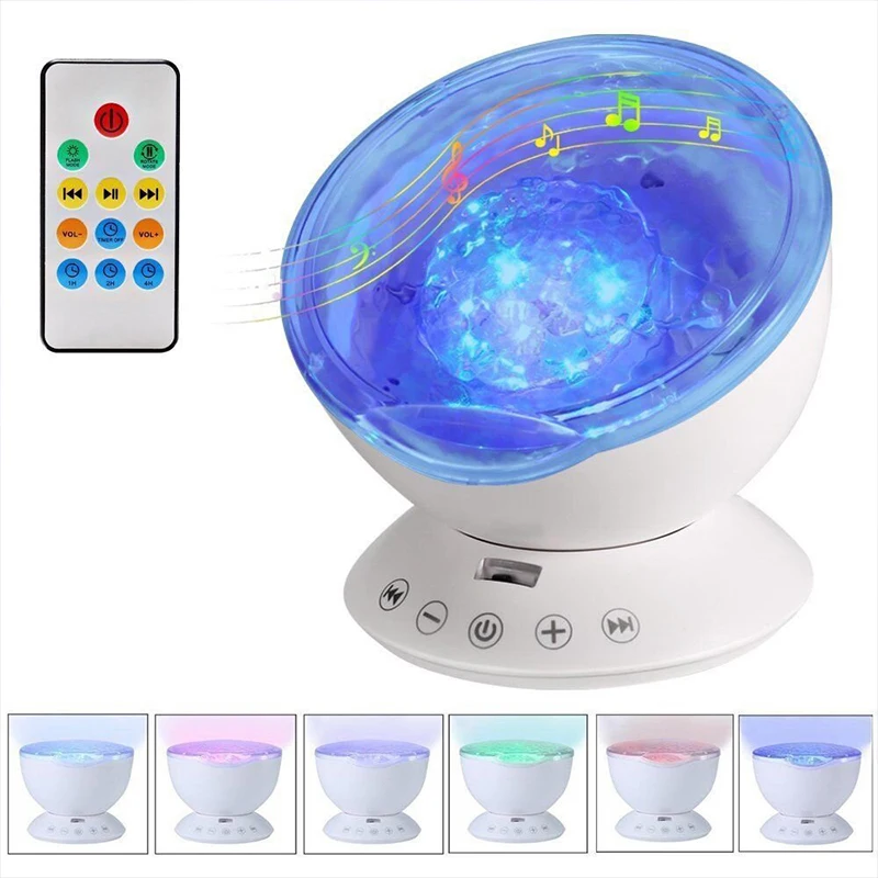 

TF Card Readable Festival Automatic Close Timer Ocean Wave Star Light Wave Mood Lighting Creative Romantic Party Holidays
