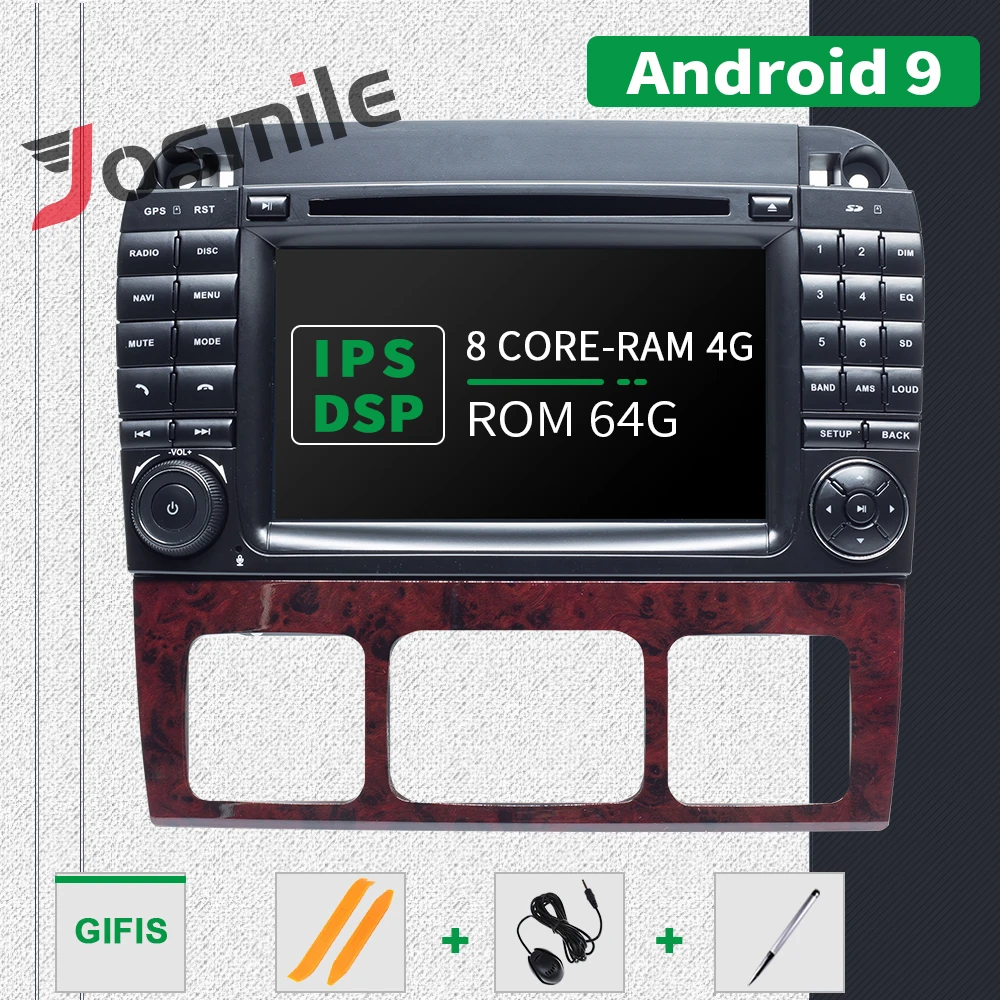 

2 din Android 9.0 Car Multimedia Player GPS For Mercedes Benz S-Class W220 W215 S280 S320 S350 S500 Radio DVD Navigation Camera