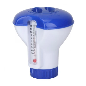 

Thermometer Afloat Disinfecting Box Dispenser Swimming Pool Spa Automatic Drug Box Dosing Device Swiming Pool Chlorine Supply