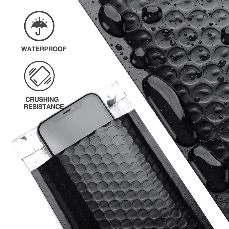 50pcs Mailer Poly Bubble Padded Mailing Envelopes for Mailer Gift Packaging Self Seal Bag Bubble Padding Black White And Pink