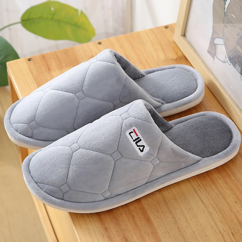 

Women's slippers Casual Gingham Solid Home slippers TPR Suede Winter Slippers Women Short Plush Warm Slippers woman Soft