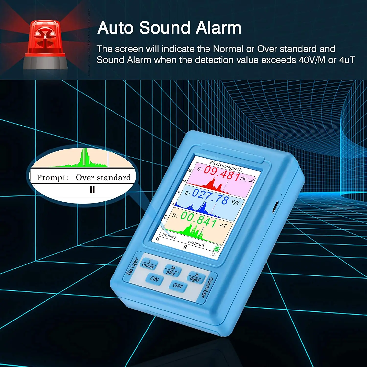 New BR-9A Portable Electromagnetic Radiation Detector EMF Meter High Accuracy Professional Dosimeter Monitor Tester | Инструменты