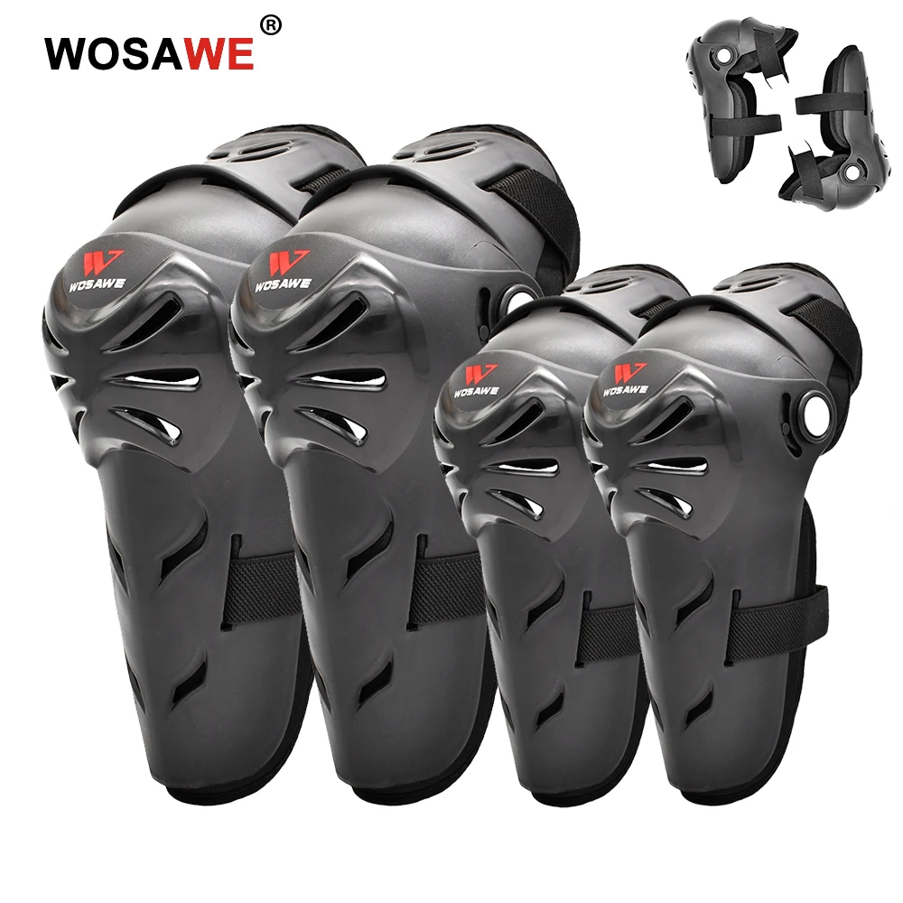

WOSAWE Motorcycle Knee Elbow Pads Motocross Rider Knee Protectors Safety Brace Guards Protective Gear